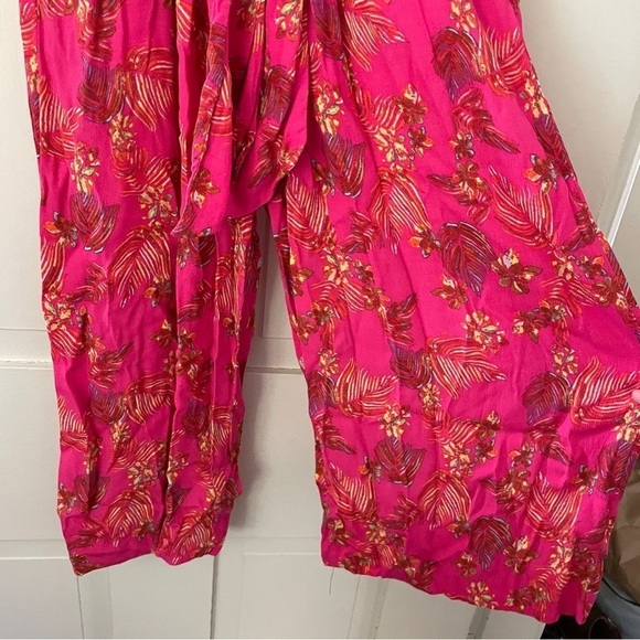 Free People Hot Pink Printed Hot Tropics Jumpsuit - Picture 9 of 16